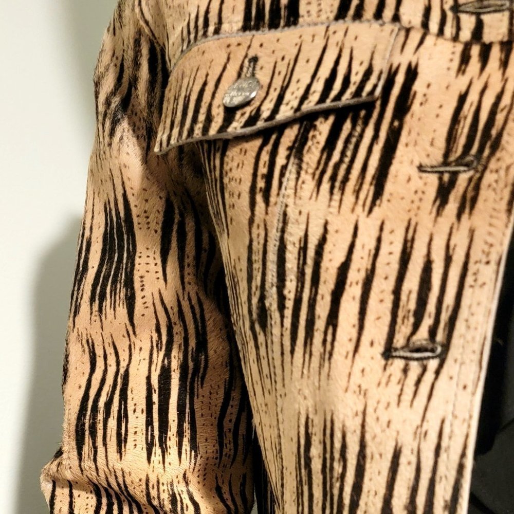NWT Vintage FENDI SELLERIA Pony Hair Jungle Jacket - Picture 2 of 15